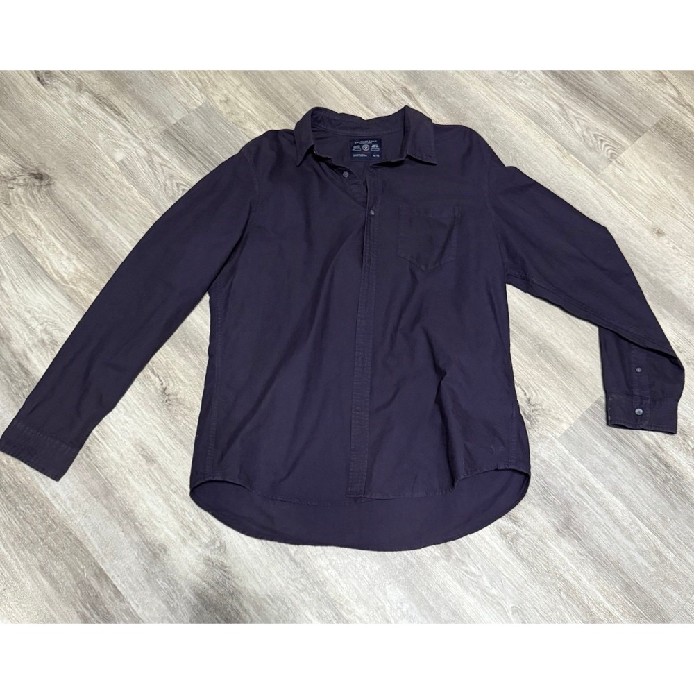 American Eagle Mens‎ Purple Slim Fit Long Sleeve Button Up Size XL